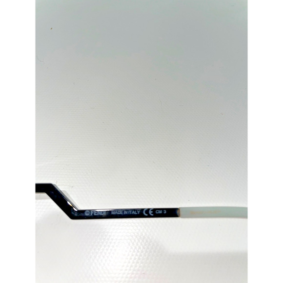 Fendi Cat Eye Sunglasses Blue Tint Lenses Black & Clear Frame Zigzag Arms F 0117 main image 11
